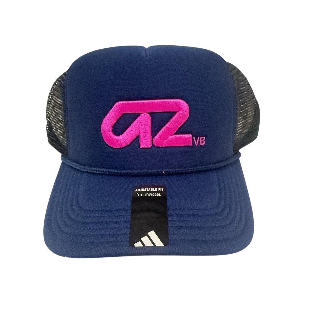 Adidas LOVB Team Trucker Hat Unisex OS Navy Pink League One VB Mesh ClimaCool